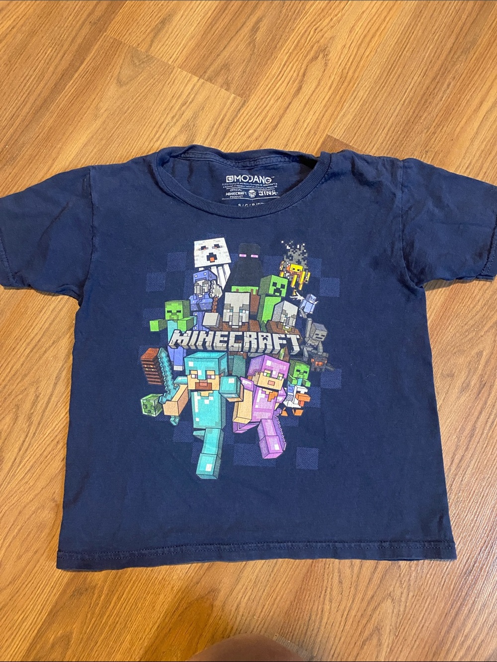 ✨8/$10. Minecraft Graphic Tee - Navy Blue